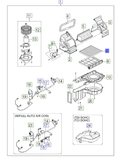 فیلتر کابین سراتو | فیلتر هوای اتاق | 971332F000 | Hyundai/KIA Genuine Parts – MOBIS