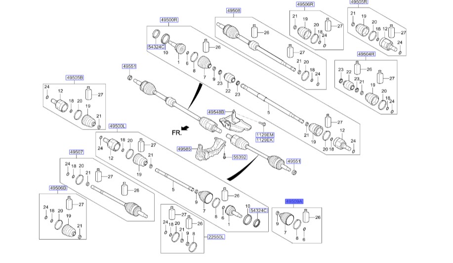 گردگیر کله پلوس جلو چپ سراتو | 49536A7180 | Hyundai/KIA Genuine Parts – MOBIS