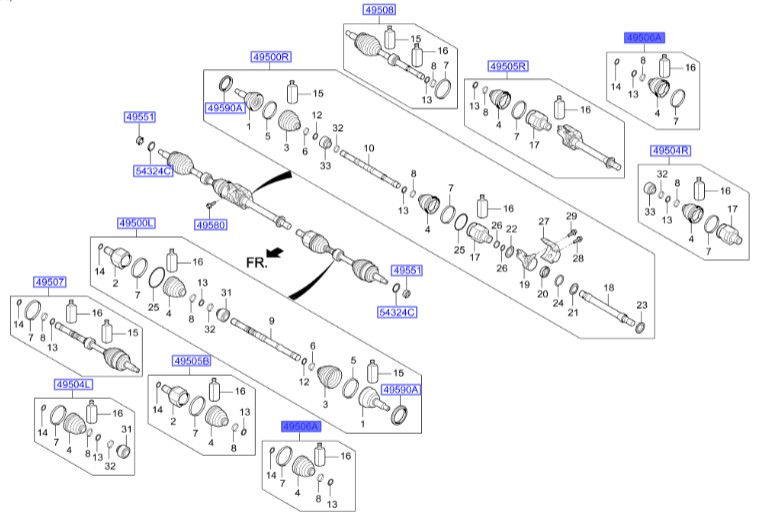 گردگیر پلوس سمت گیربکس آزرا گرنجور Hyundai/KIA Genuine Parts – MOBIS   495833V500