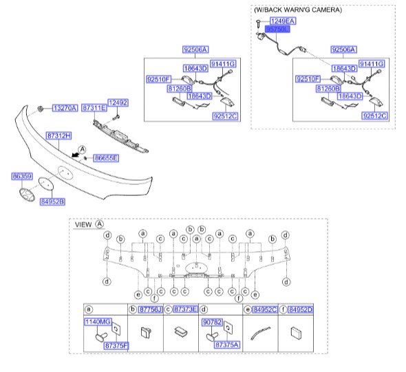 دوربین عقب توسان  Hyundai/KIA Genuine Parts – MOBIS   957902S501