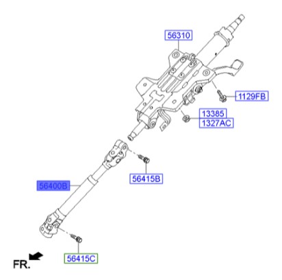 چهار شاخه فرمان هیوندای سوناتا_Hyundai/KIA Genuine Parts – MOBIS    YF  564003S501
