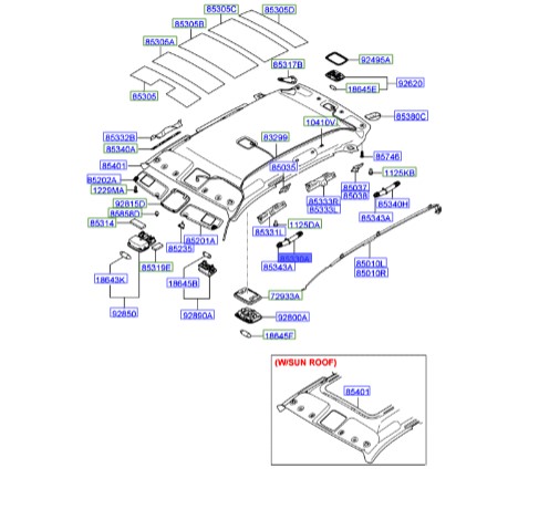 دستگیره سقفی جلو چپ توسان Hyundai/KIA Genuine Parts – MOBIS   853902E000