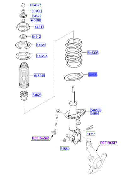 لاستیک ضربه گیر فنر لول پیکانتو Hyundai/KIA Genuine Parts – MOBIS 546331y000
