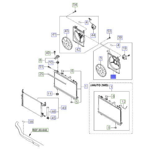قاب فن رادیاتور | Hyundai/KIA Genuine Parts – Mobis | سراتو  253502F000