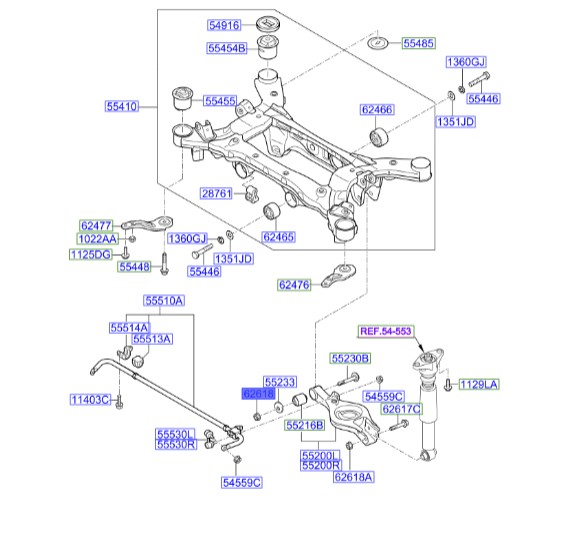 مهره  اتصالات هیوندای و کیا 626182m000 Hyundai / KIA Genuine Parts – MOBIS