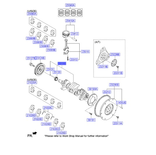 میل لنگ i20 Hyundai/KIA Genuine Parts – MOBIS   231102B100 