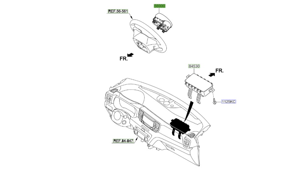 ایربگ چپ اسپورتیج 2014 | Hyundai/KIA Genuine Parts | اسپورتیج QL مدل 2016 تا 2021