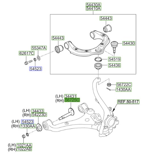 پیچ طبق موهاوی سورنتو Hyundai/KIA Genuine Parts 542202J100