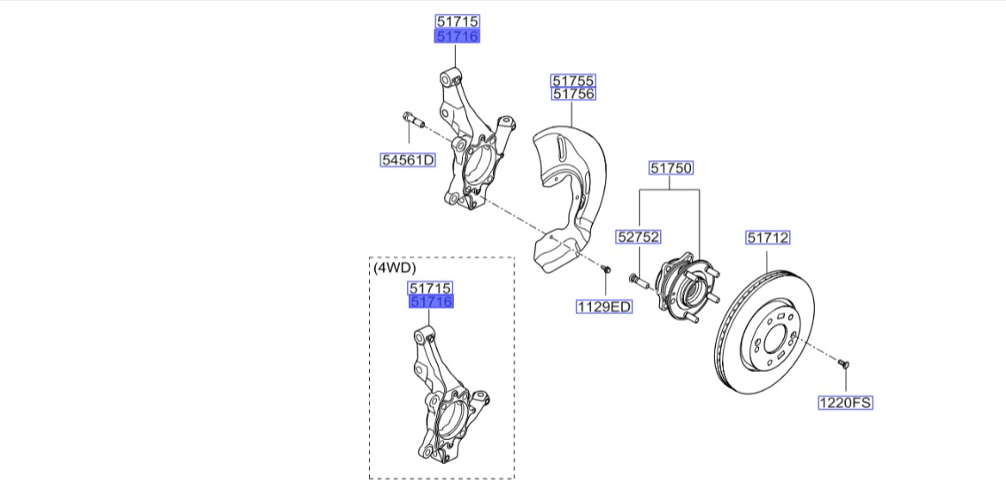 سگدست جلو راست اسپورتیج 2017 | Hyundai/KIA Genuine Parts | اسپورتیج QL مدل 2016 تا 2021 – توسان TL مدل 2017
