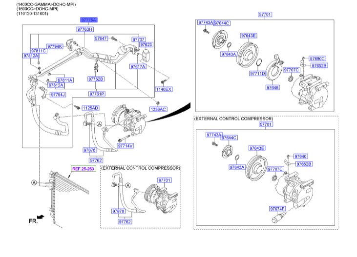 شلنگ کولر  اکسنت  Hyundai/KIA Genuine Parts – MOBIS    977751R500 