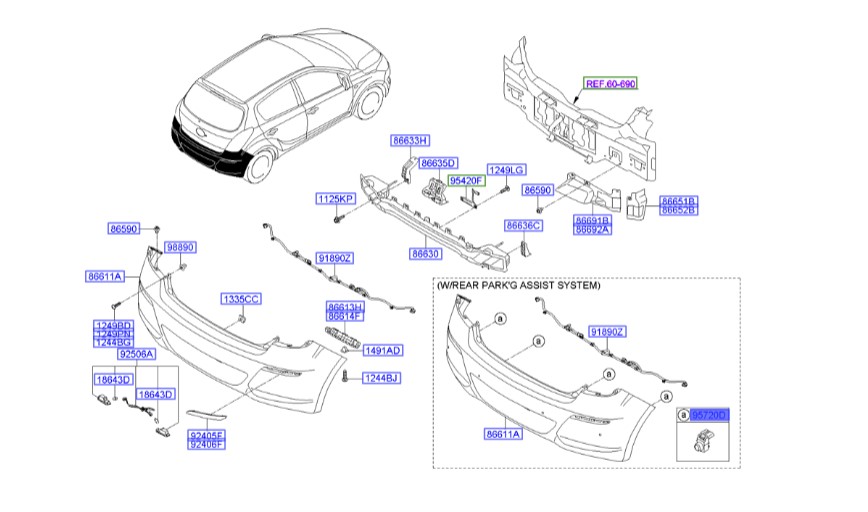 سنسور دنده عقب Hyundai/KIA Genuine Parts – MOBIS  i20  957201J001