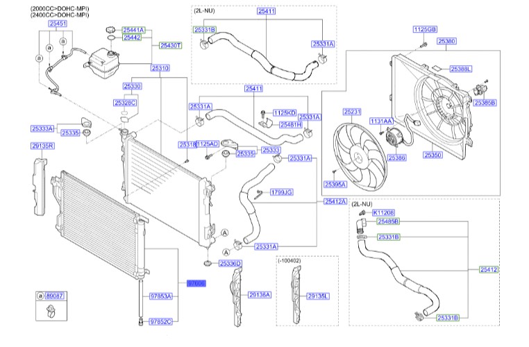 رادیاتور کولر  Hyundai/KIA Genuine Parts – MOBIS   IX35  976062S500 