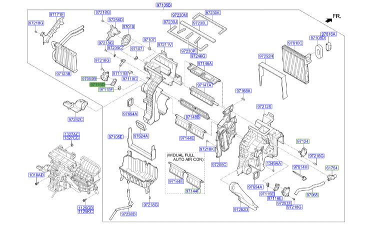 پایه موتور دریچه هوا سانتافه  Hyundai/KIA Genuine Parts – MOBIS  972172W100