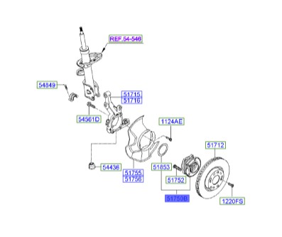 توپی چرخ عقب سانتافه Hyundai/KIA Genuine Parts – MOBIS   517502B000 