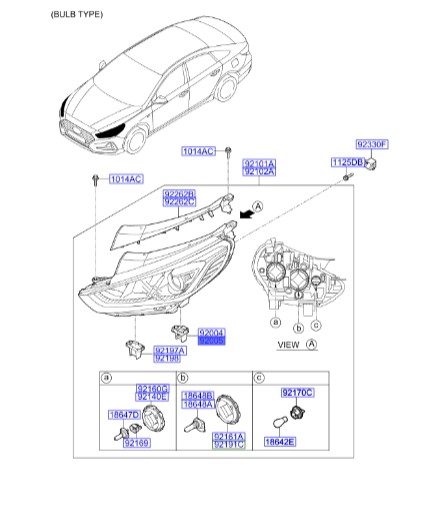 براکت نگهدارنده چراغ جلو سمت راست هیوندای سوناتا 92141c1500 Hyundai Genuine Parts – MOBIS