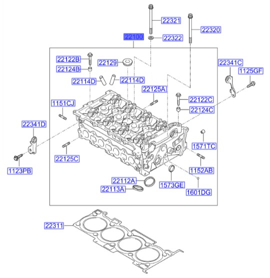 سرسیلندر Hyundai/KIA Genuine Parts – MOBIS  IX35 221002G001