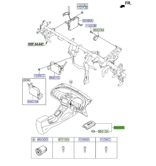 ریموت کنترل کیا سراتو 2015 | Hyundai/KIA Genuine Parts – MOBIS | سراتو مدل 2014 تا 2018  95440A7100