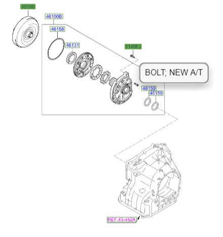 توربین گیربکس Hyundai/KIA Genuine Parts – MOBIS  I20 4510023512