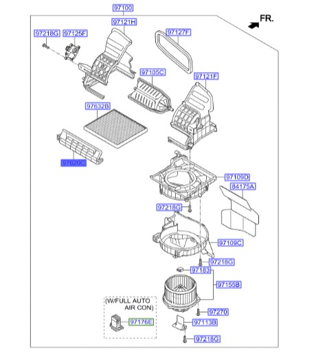 درب دریچه فیلتر داخل اتاق سورنتو   Hyundai/KIA Genuine Parts – MOBIS  971292J000