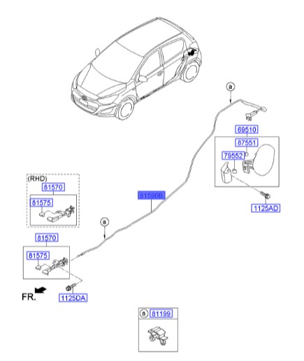 سیم درب باک Hyundai/KIA Genuine Parts – MOBIS  I20  815901J001