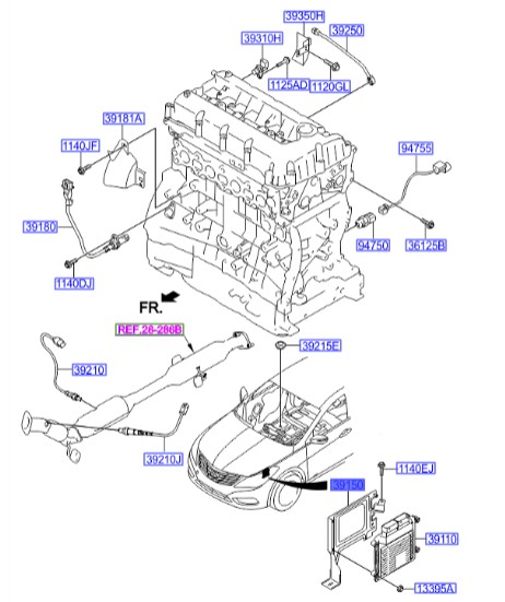 پایه نگهدارنده یونیت کنترل (Hyundai/KIA Genuine Parts – MOBIS  391502G500 (ECU 