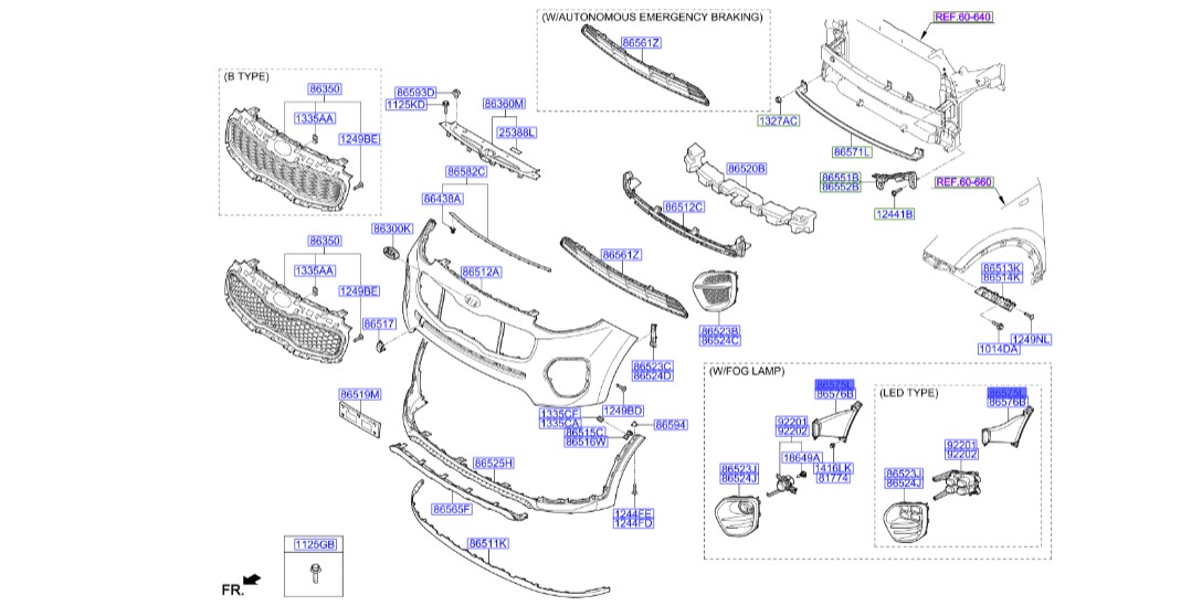 کانال هوا جلو اسپورتیج 2016 | Hyundai/KIA Genuine Parts | اسپورتیج QL مدل 2016 تا 2021