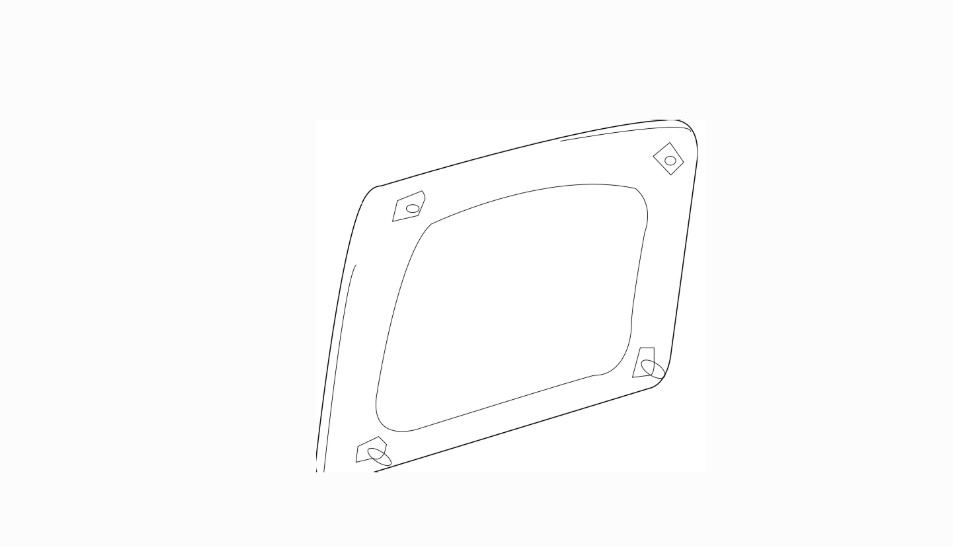 شیشه درب عقب چپ اف جی کروزر | 6810435092 | Toyota Genuine Parts