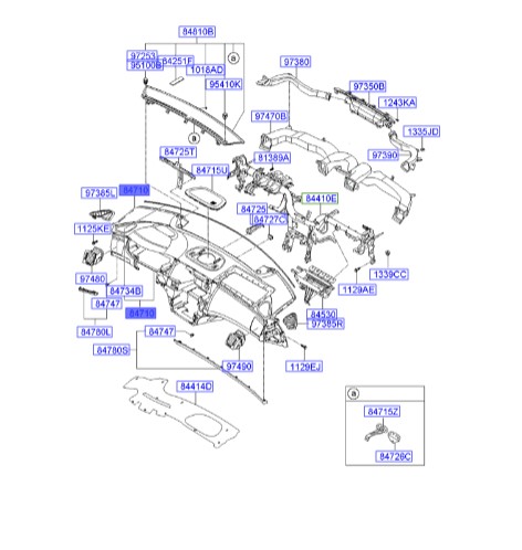 داشبورد هیوندای آزرا Hyundai/KIA Genuine Parts – MOBIS   847103L201A9