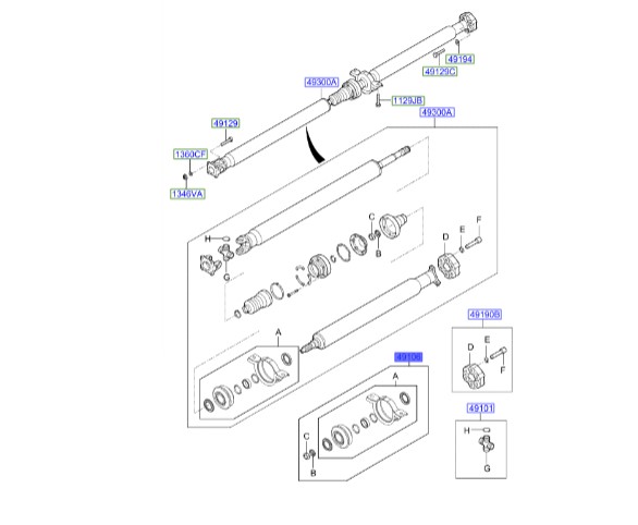 پل گاردان توسان | 495752E000 | Hyundai/KIA Genuine Parts – MOBIS