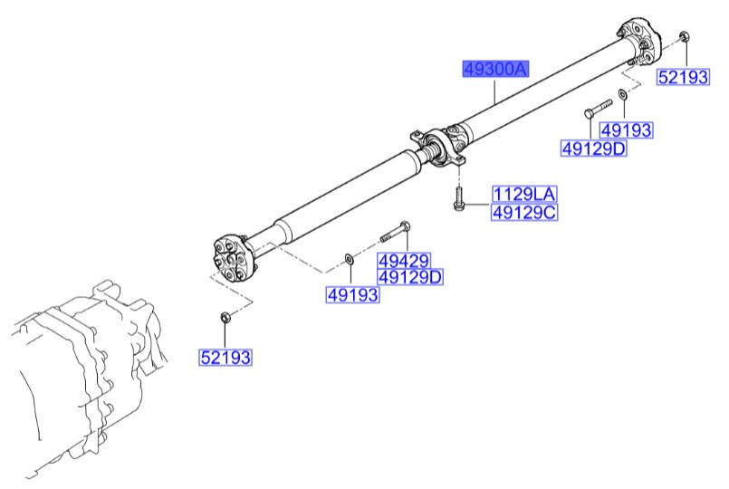 گاردان جنسیس کوپه Hyundai/KIA Genuine Parts – MOBIS   493002M350