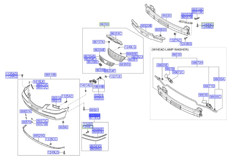 زه کامل سپرجلوی راست آزرا  Hyundai/KIA Genuine Parts – MOBIS  865823L200 