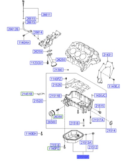 کارتل توسان سانتافه اسپورتیج 2151037111 Hyundai/KIA Genuine