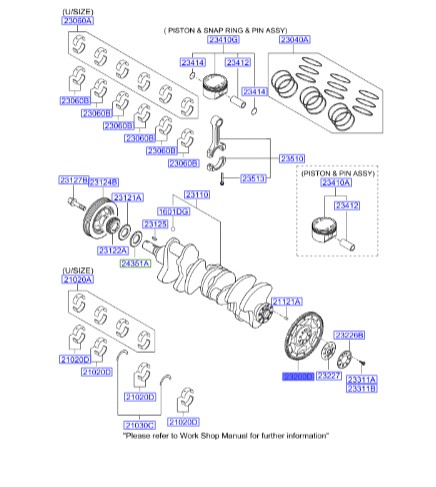 فلایویل جنسیس  Hyundai/KIA Genuine Parts – MOBIS  232003C210 