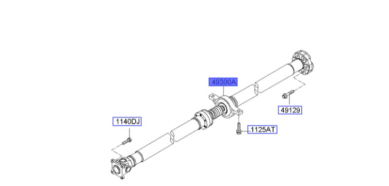 میل گاردان اسپورتیج 2012 | Hyundai/KIA Genuine Parts | اسپورتیج SL مدل 2010 تا 2016 – توسان ix35 LM مدلهای 2010 تا 2016