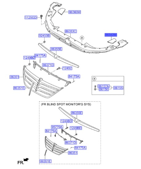 کاور یا قاب یا سینی بالای رادیاتور هیوندای جنسیس  Hyundai/KIA Genuine Parts – MOBIS    863463M000