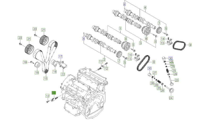 شیر کنترل روغن چپ اپتیما | Hyundai/KIA Genuine Parts | اپتیما MG مدل  – کارنز UN مدل – سانتافه CM 