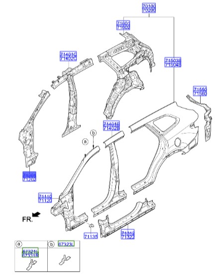 کلاف جلو چپ داخلی سانتافه Hyundai/KIA Genuine Parts – MOBIS  712012W600