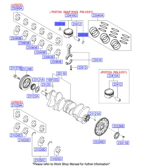 خار پیستون اپیروس Hyundai/KIA Genuine Parts – MOBIS   234133F300