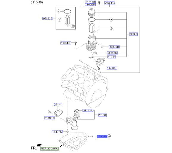 واشر پیچ کارتل سراتو |واشر پیچ روغن کارتل | Hyundai/KIA Genuine Parts – MOBIS | اکسنت، هیوندای i30، سنتنیال، جنسیس، جنسیس کوپه | 2151323001