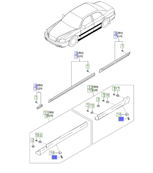 پیچ خزینه ای اپتیما  | Hyundai/KIA Genuine Parts 1249304167B