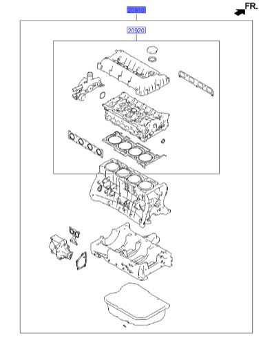 واشر کامل سانتافه  Hyundai/KIA Genuine Parts – MOBIS   209102GR00