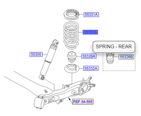 فنر لول عقب النترا Hyundai/KIA Genuine Parts – MOBIS    553303X450 
