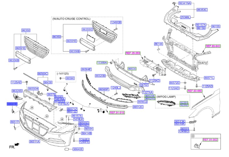 درپوش چراغ شور راست جنسیس  Hyundai/KIA Genuine Parts – MOBIS    98682B1000