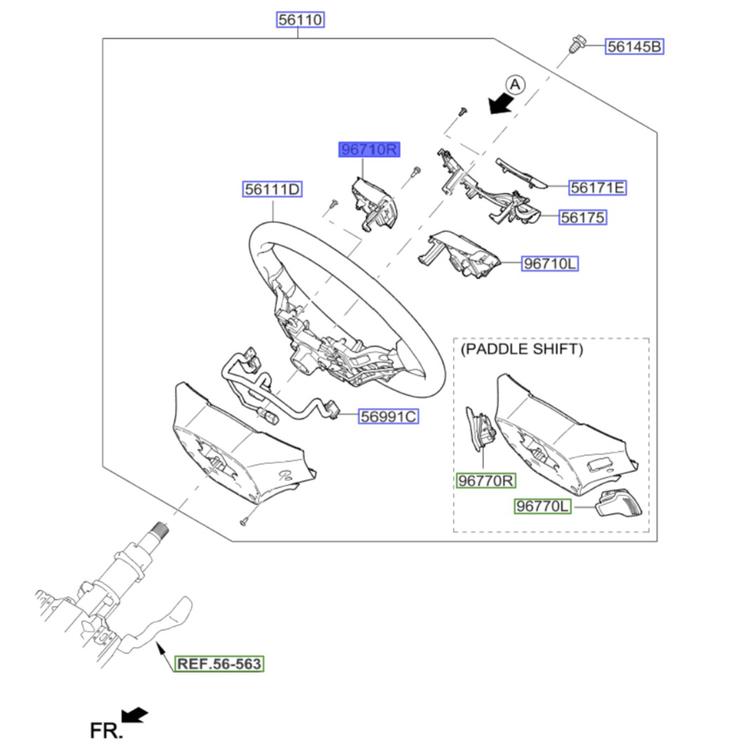 کلید کنترل روی فرمان راست کیا سورنتو UM – کد فنی 96700C5751