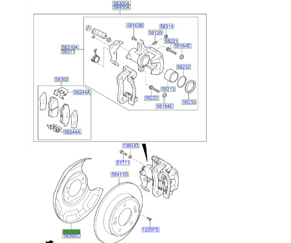 پلیت دیسک ترمز سراتو 2014 | Hyundai/KIA Genuine Parts | سراتو YD مدل 2014 تا 2018 – النترا MD مدل 2014 تا 2016 – ولستر FS مدل 2013 تا 2016  583903X000