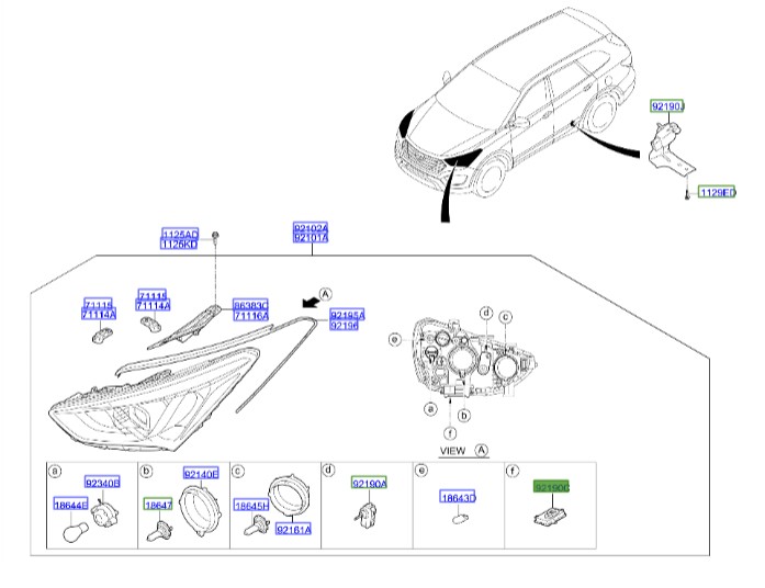 ترانس زنون سانتافه  Hyundai/KIA Genuine Parts – MOBIS    921902W300 