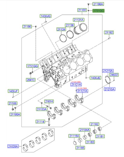 واشر مسی هیوندای سنتنیال Hyundai/KIA Genuine 1751210000