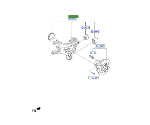 سگ دست عقب چپ IX35 اصلی هیوندای   527102S800