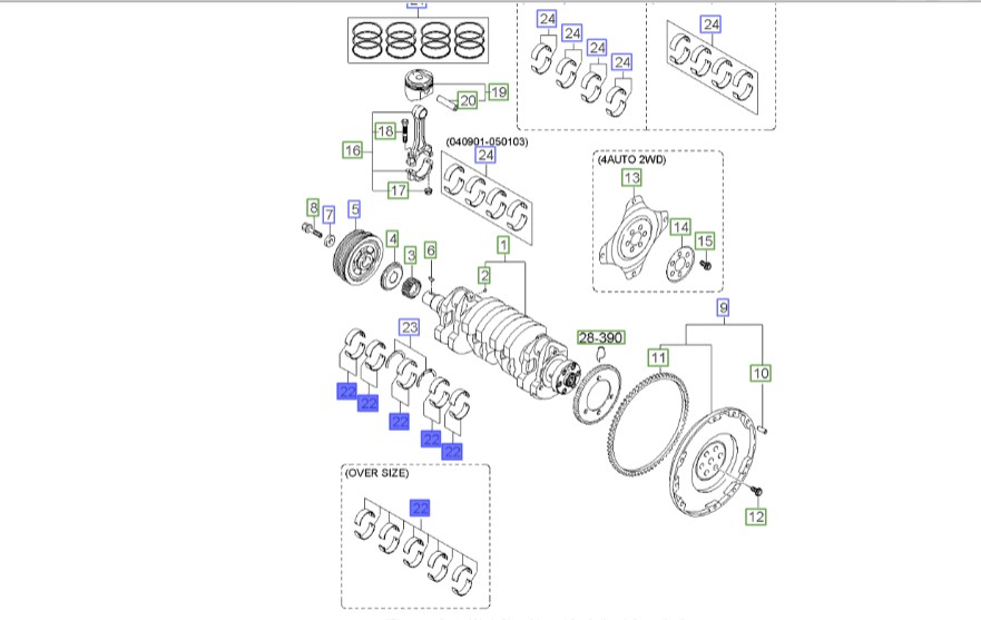 یاتاقان ثابت سراتو 2007 | Hyundai/KIA Genuine Parts | سراتو LD مدل 2007 تا 2009 – اسپورتیج KM مدل 2008 تا 2010 – i30 FD مدل 2007 تا 2012 – کوپه FX یا GK مدل 2001 تا 2009 – توسان JM مدل 2008 تا 2010