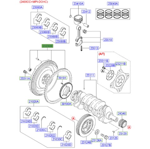 فلایویل سوناتا Hyundai/KIA Genuine Parts – MOBIS   2320025201 
